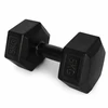 Šešiakampių juodų hantelių rinkinys 2x5 kg MOVEPRO