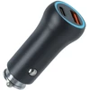 Setty automobilinis įkroviklis USB-A + USB-C 20W CC-AC-201 juodas