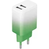 Setty įkroviklis 2x USB 18W LSIG-AA-20 mėtų ir baltos spalvos gradientas