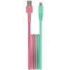 Setty laidas USB – Lightning 1,5 m 2,4A KGA-L-1.52420 turkio ir rožinės spalvos gradientas