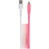 Setty laidas USB – Lightning 1,5 m 2,4A KGA-L-1.52420 baltai rožinis gradientas