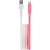 Setty laidas USB – USB-C 1,5 m 3A KGA-C-1.5320 baltai rožinis gradientas