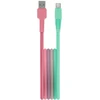 Setty laidas USB – USB-C 1,5 m 3A KGA-C-1.5320 turkio ir rožinės spalvos gradientas