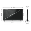 Sharp | 50HL4265E | 50 | Išmanusis televizorius | „Google TV“ | UHD | Juoda