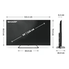 Sharp | 50HP6265E | 50 | Išmanusis televizorius | „Google TV“ | UHD | Juoda