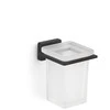 Sieninė dantų šepetėlių stiklinė GEDY ATENA 441014, juoda