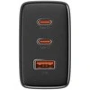 Sieninis įkroviklis Baseus OS-Cube Pro 2xUSB-C + USB, 65W (juodas)