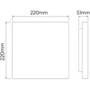 Sieninis šviestuvas Led Line Prime LED šviestuvas, paviršinis, ACTON 18W 2000lm 4000K IP54 kvadratinis