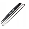 SILVER Sidabrinis Tools Grandininio pjūklo pjovimo juosta su dviem grandinėmis 3/8, 14″, 050, 52narelių.