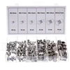 SILVER NITONAKRĘTKI ALUMINIOWE M3-M10 150szt. MIX /Sidabrinis