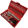 SILVER Sidabrinis Tools Galvučių su terkšle rinkinys 1/4″, 46vnt.
