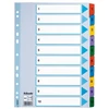 Skiriamieji lapai Esselte Mylar, A4, 1-10 skaičiai, spalvotii