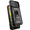 Slide Camera Armor dėklas skirtas Samsung Galaxy S25 FE juodos spalvos