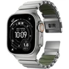 Nomad Stratos Band Natural Titanium Forest Žalias FKM AW 45/46/49mm
