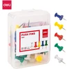 Smeigtukai DELI 10mm 35vnt/pak, įvairių spalvų