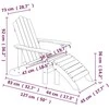 Sodo Adirondack kėdė su pakoja, baltos spalvos, HDPE