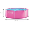 Sodo karkasinis baseinas apvalus vaikams 244×76 cm, rožinis, INTEX 28290ND