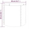 Sodo lovelis, antracito, 80x80x68cm, plienas