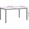 Sodo stalas, baltas, 150x90x75cm, grūdintas stiklas/poliratanas