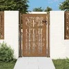 Sodo vartai, 105x130cm, corten plienas, bambuko dizaino