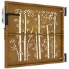 Sodo vartai, 85x75cm, corten plienas, bambuko dizaino