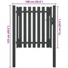 Sodo vartai, antracito spalvos, 1x1,25m, plienas