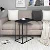 Žurnalinis staliukas, C-forma, juodas marmuras, ModernHome