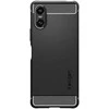 Sony Xperia 10 VI Spigen Rugged Armor matinis dėklas telefonui, juodos spalvos
