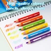 Spalvoti pieštukai DELI Color Kids, tribriauniai, 24 spalvų