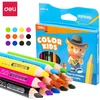 Spalvoti pieštukai DELI Color Kids, tribriauniai, 12 spalvų