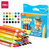 Spalvoti pieštukai DELI Color Kids, tribriauniai, 24 spalvų