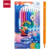 Spalvoti pieštukai DELI Wood-free, 12 spalvų
