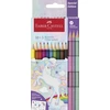Spalvoti pieštukai Faber-Castell Colour Grip Unicorn 10 +3 pastelinės spalvos