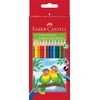 Spalvoti pieštukai Faber-Castell Eco. tribriauniai. 12 spalvų. su drožtuku