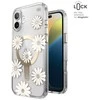 Speck Presidio Lux ClickLock & MagSafe - dėklas skirtas Apple iPhone 16 Plus Sunshine Daisies / Clear / Gold