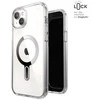 Dėklas Speck Presidio Perfect-Clear ClickLock & Magsafe do iPhone 15 Plus / iPhone 14 Plus (Clear / Chrome Finish / Serene Sidabrinis)