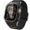 SPIGEN LITE FIT PRO IR GRŪDINTAS STIKLAS APPLE WATCH ULTRA 1 / 2 / 3 (49 MM) MATINĖ JUODA