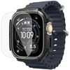 SPIGEN RUGGED ARMOR IR GRŪDINTO STIKLO APSAUGINIS STIKLAS APPLE WATCH ULTRA 1 / 2 / 3 (49 MM) MATINĖ JUODA