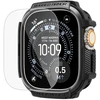 SPIGEN RUGGED ARMOR IR GRŪDINTO STIKLO APSAUGINIS STIKLAS APPLE WATCH ULTRA 1 / 2 / 3 (49 MM) MATINĖ JUODA