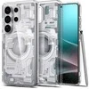 Spigen Ultra Hybrid Mag MagSafe dėklas skirtas Samsung Galaxy S26 Ultra Zero One – Clear and Baltas