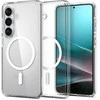 Spigen Ultra Hybrid Mag MagSafe dėklas skirtas Samsung Galaxy S26+ – skaidrus ir baltos spalvos