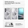 Spigen Ultra Hybrid Mag MagSafe dėklas skirtas Samsung Galaxy S26 Ultra Zero One – Clear and Baltas