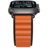 Spigen WBF1 Strap for Apple Watch 44 / 45 / 46 / 49 mm – juodos spalvos ir oranžinės spalvos