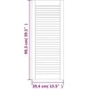 Spintelės durelės, 2vnt., 99,3x39,4cm, pušis, žaliuzių dizaino