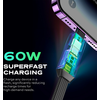 STATIK HexCharge Cable; Juodas