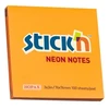 Stickxb4N Lipnūs lapeliai Stick´N 21164, 76x76mm, 100 lapelių,neoninės oranžinės spalvos