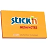 Stickxb4N Lipnūs lapeliai Stick´N 21168, 76x127mm, 100 lapelių,neoninės oranžinės spalvos