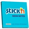 Stickxb4N Lipnūs lapeliai Stick´N 21209, 76x76mm, 100 lapelių, neoninės mėlynos spalvos