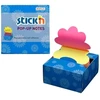 Stickxb4N *Lipnūs lapeliai Stick´N 21430, Z-Notes, 76x76mm, 200 lapelių, su kartoniniu dėklu, gėlytės formos, geltonos ir rožinės spalvos