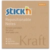 Stickxb4N Lipnūs lapeliai StickN 21639 76x76mm, 100 lapelių, kraft